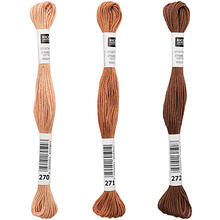 Sticktwist, 8 Meter, Farbe: Karamell - Verschiedene Farbschattierungen