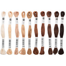 Sticktwist, 8 Meter, Farbe: Braun - Verschiedene Farbschattierungen