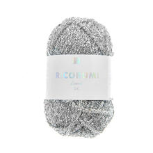 Ricorumi Lam Hkelgarn, 62% Polyester und 38% Polyamid, 10 g, Silber