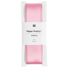 Satinband glnzend, 100% Nylon, Pink, 25 mm x 3 m