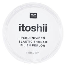 Elastischer Perlonfaden transparent, 1 mm x 3 m