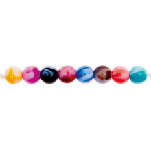 Kunststoff-Perlen, Itoshii, rund, 8 mm, 48 Stk, Tie-dye Farbmix