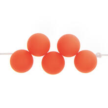 Kunststoff-Perlen, Itoshii, Neon, rund-asymmetrisch, 8 mm, 40 Stk, Neon Orange