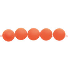 Kunststoff-Perlen, Itoshii, Neon, rund, 8 mm, 40 Stk, Neon Orange