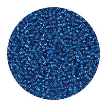 Rocailles-Perlen, 2 mm, 14 g, Trkis mit Silbereinzug