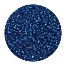 Rocailles-Perlen, 3,1 mm, 14 g, Trkis mit Silbereinzug