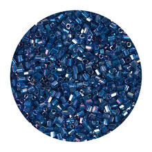 Rocailles-Perlen 2Cut, 2 mm, 14 g, Trkis mit Silbereinzug