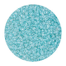 Rocailles-Perlen, 2 mm, 14 g, Hellmint Transparent