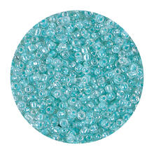 Rocailles-Perlen, 3,1 mm, 14 g, Hellmint Transparent
