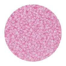Rocailles-Perlen, 2 mm, 14 g, Rosa Transparent