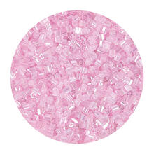 Rocailles-Perlen 2Cut, 2 mm, 14 g, Rosa Transparent