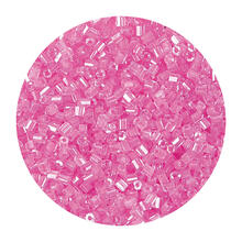 Rocailles-Perlen 2Cut, 2 mm, 14 g, Pink Transparent