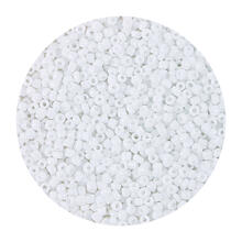 Rocailles-Perlen, 2 mm, 14 g, Wei Opak
