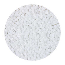 Rocailles-Perlen 2Cut, 2 mm, 14 g, Wei Opak