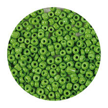 Rocailles-Perlen, 3,1 mm, 14 g, Pistazie Opak