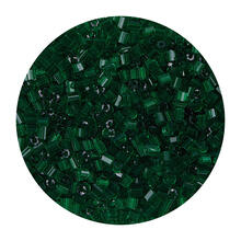 Rocailles-Perlen 2Cut, 2 mm, 14 g, Grn Transparent