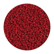 Rocailles-Perlen, 2 mm, 14 g, Rot Opak