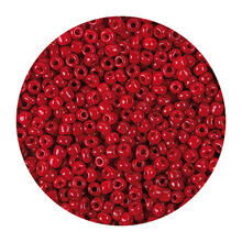Rocailles-Perlen, 3,1 mm, 14 g, Rot Opak