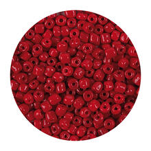 Rocailles-Perlen, 4 mm, 14 g, Rot Opak