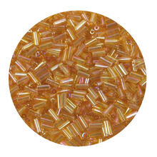 Rocailles-Perlen Stbchen, 6,75 mm, 14 g, Gold