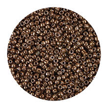 Rocailles-Perlen, 3,1 mm, 14 g, Kupfer Metallic
