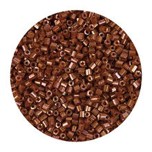 Rocailles-Perlen 2Cut, 2 mm, 14 g, Kupfer Metallic
