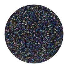 Rocailles-Perlen, 2 mm, 14 g, Oliv Regenbogen