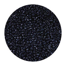 Rocailles-Perlen, 2 mm, 14 g, Schwarz