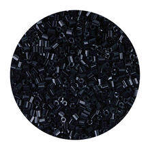 Rocailles-Perlen 2Cut, 2 mm, 14 g, Schwarz