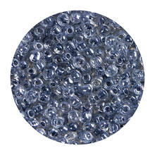 Rocailles-Perlen, 4 mm, 14 g, Schwarz Transparent