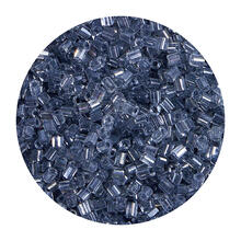 Rocailles-Perlen 2Cut, 2 mm, 14 g, Schwarz Transparent