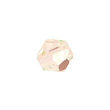Glasschliff-Perlen Raute, 6 mm, 12 Stk, Wei Irisierend