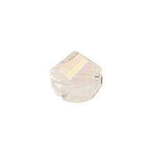 Glasschliff-Kandis Perle, 6 mm, 12 Stk, Wei Regenbogen
