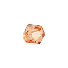 Glasschliff-Perlen Raute, 6 mm, 12 Stk, Pfirsich