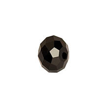 Glasschliff-Diskus Perle, 6 mm, 12 Stk, Schwarz