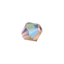 Glasschliff-Perlen Raute, 4 mm, 20 Stk, Lila Regenbogen