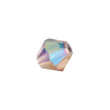 Glasschliff-Perlen Raute, 6 mm, 12 Stk, Lila Regenbogen