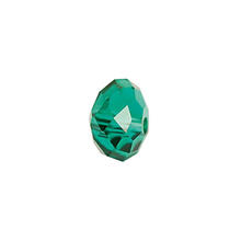 Glasschliff-Diskus Perle, 6 mm, 12 Stk, Smaragd