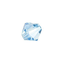 Glasschliff-Perlen Raute, 6 mm, 12 Stk, Aqua