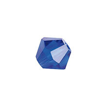 Glasschliff-Perlen Raute, 6 mm, 12 Stk, Blau