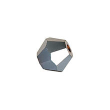 Glasschliff-Perlen Raute, 6 mm, 12 Stk, Graphit-Blau
