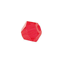 Glasschliff-Perlen Raute, 6 mm, 12 Stk, Rot