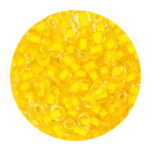 Rocailles-Perlen, 2 mm, 14 g, Gelb Matt