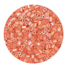 Rocailles-Perlen 2Cut, 2 mm, 14 g, Orange Transparent Matt