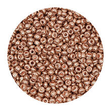 Rocailles-Perlen, 2 mm, 14 g, Rosegold Metallic