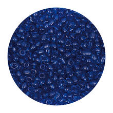 Rocailles-Perlen, 3,1 mm, 14 g, Royalblau Transparent