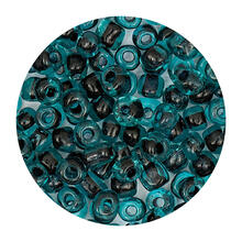 Rocailles-Perlen, 4 mm, 14 g, Grn-Lila Transparent