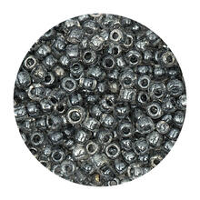 Rocailles-Perlen, 3,1 mm, 14 g, Grau Transparent