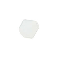 Glasschliff-Perlen Raute, 4 mm, 20 Stk, Wei Milchig