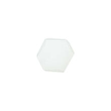 Glasschliff-Perlen Raute, 6 mm, 12 Stk, Wei Milchig